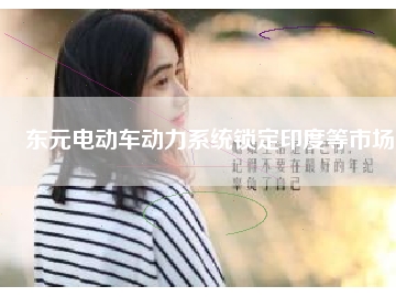 東元電動(dòng)車動(dòng)力系統(tǒng)鎖定印度等市場
