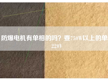 防爆電機有單相的嗎？要750W以上的單相220V