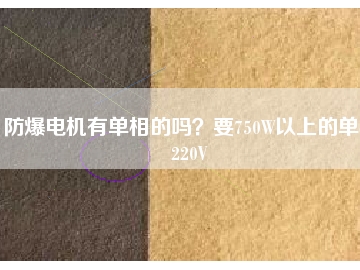 防爆電機(jī)有單相的嗎？要750W以上的單相220V