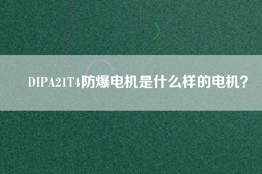 DIPA21T4防爆電機是什么樣的電機？