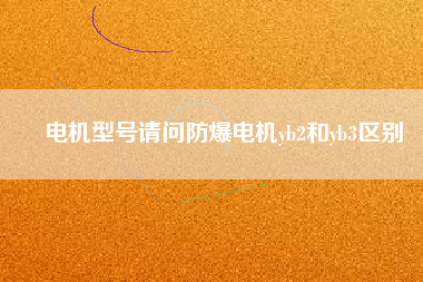電機(jī)型號(hào)請問防爆電機(jī)yb2和yb3區(qū)別