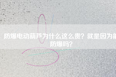 防爆電動葫蘆為什么這么貴？就是因為能防爆嗎？