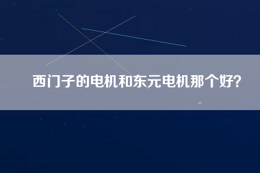 西門子的電機(jī)和東元電機(jī)那個好？