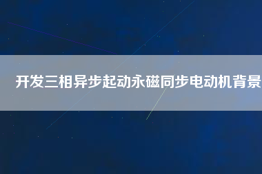 開(kāi)發(fā)三相異步起動(dòng)永磁同步電動(dòng)機(jī)背景
