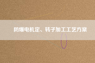 防爆電機(jī)定、轉(zhuǎn)子加工工藝方桉