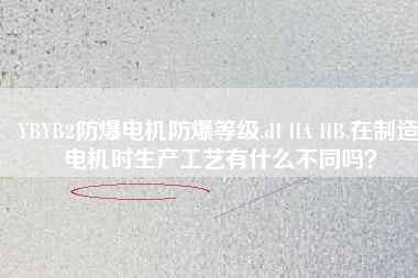 YBYB2防爆電機(jī)防爆等級.dI IIA IIB.在制造電機(jī)時(shí)生產(chǎn)工藝有什么不同嗎？