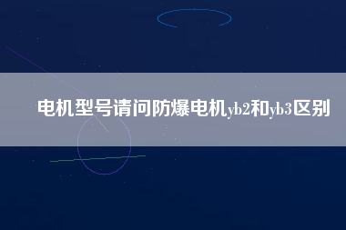 電機(jī)型號(hào)請(qǐng)問防爆電機(jī)yb2和yb3區(qū)別